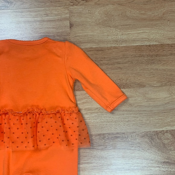 Carter's Halloween Jack O Lantern Pumpkin Tutu Sleep N Play Bodysuit Baby Girl - Picture 10 of 13